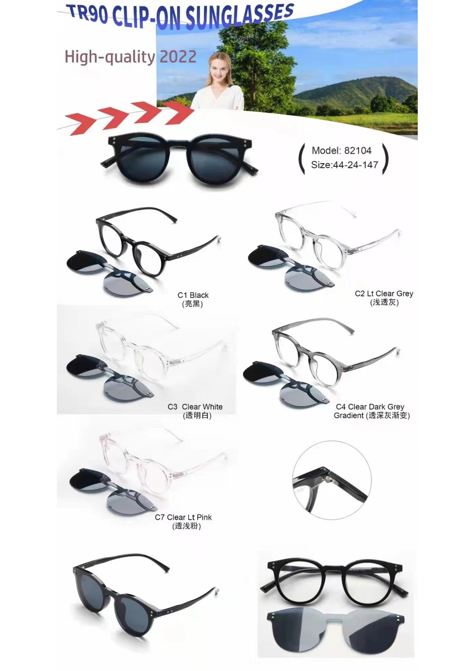 TR clip-on sunglasses