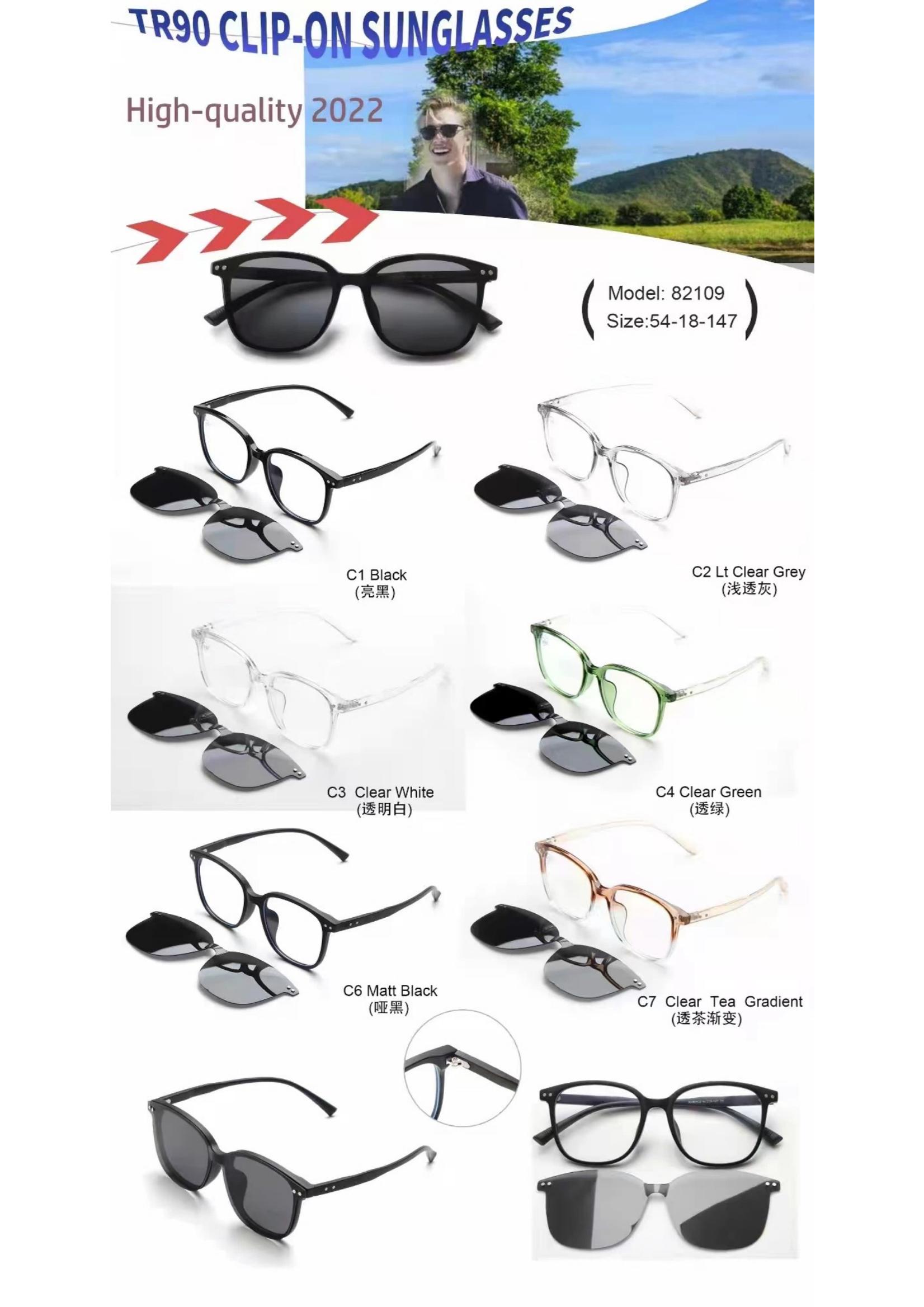 TR clip-on sunglasses