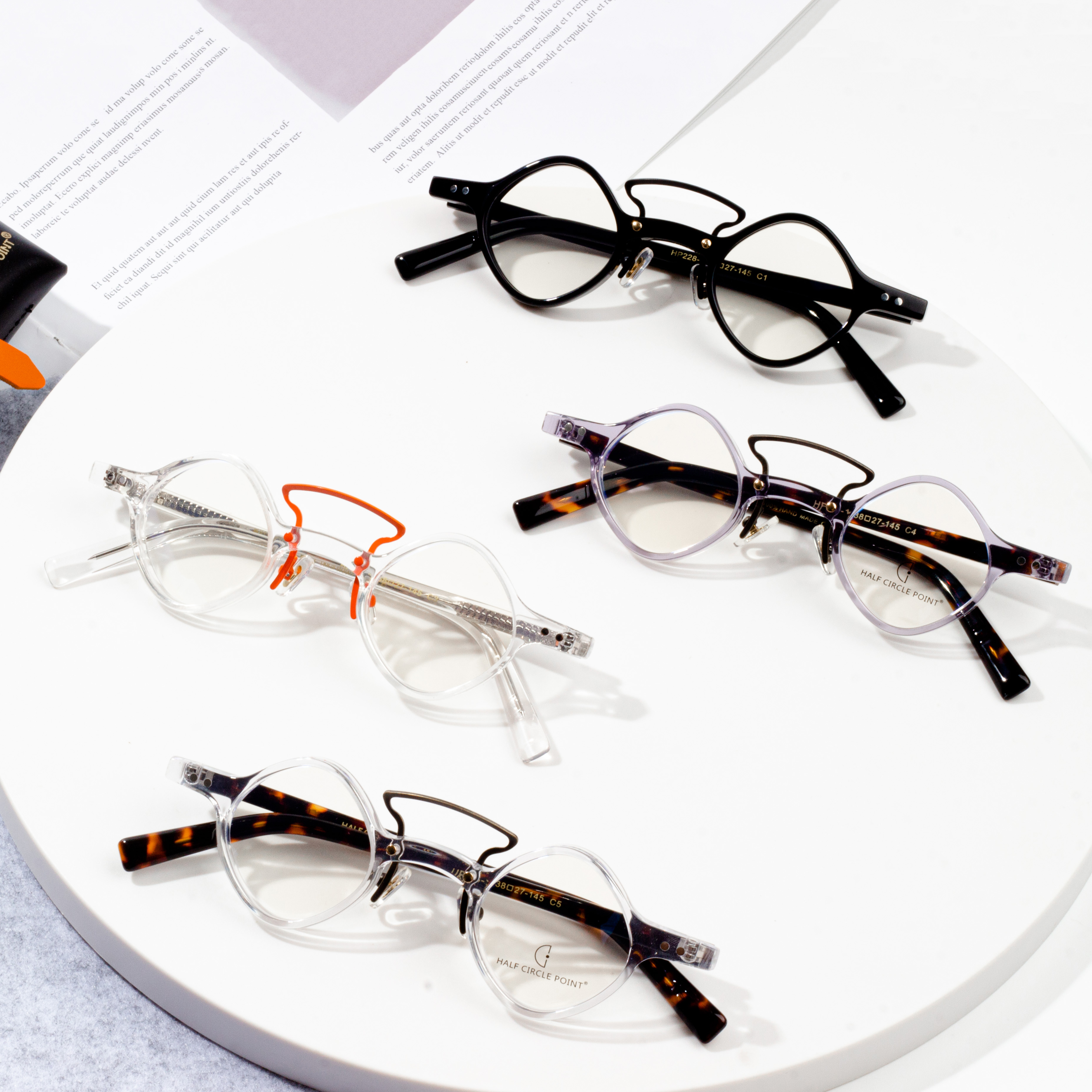 clear acetate optical frames