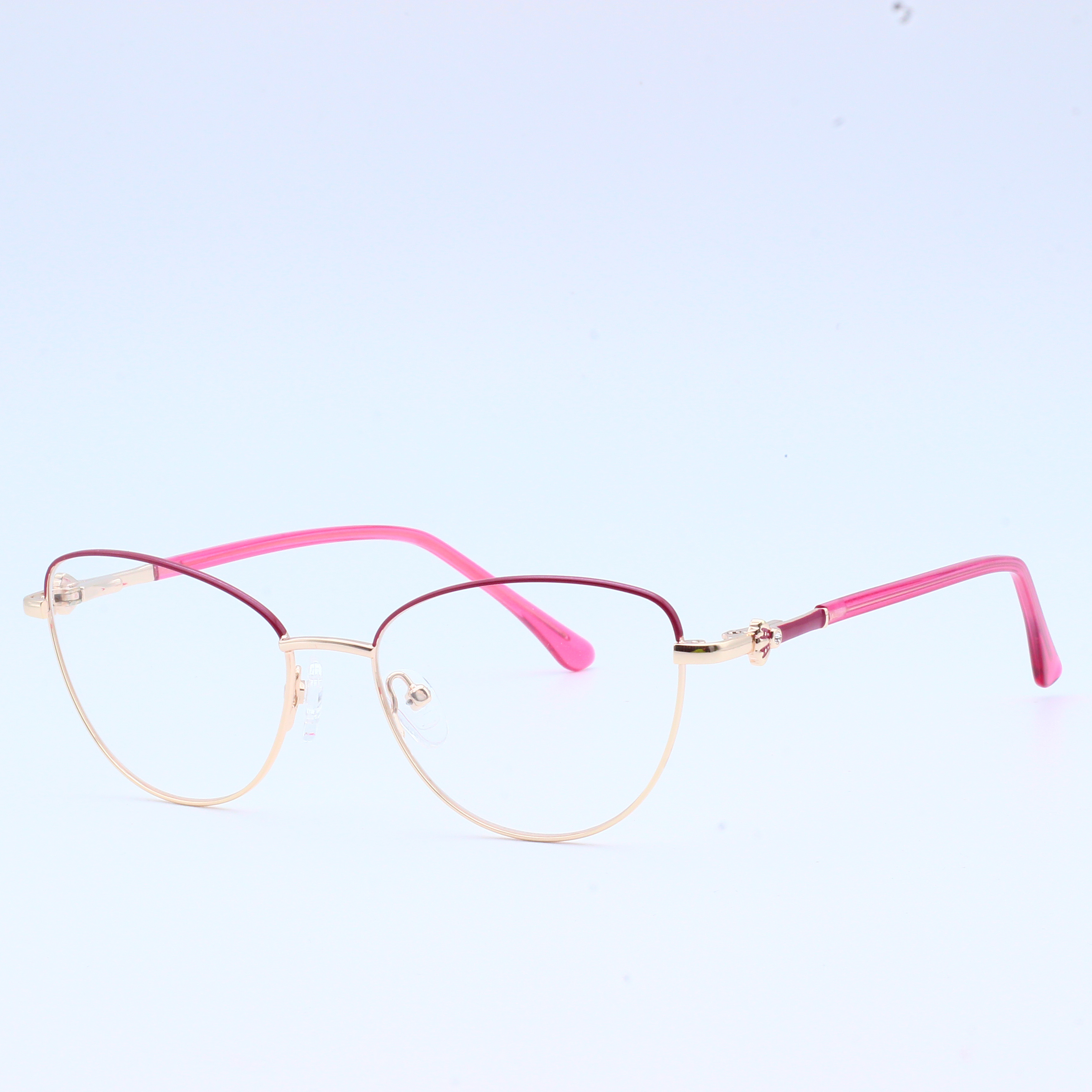 Metall Fréijoer Scharnier Cat Eye Brëll Frame (8)