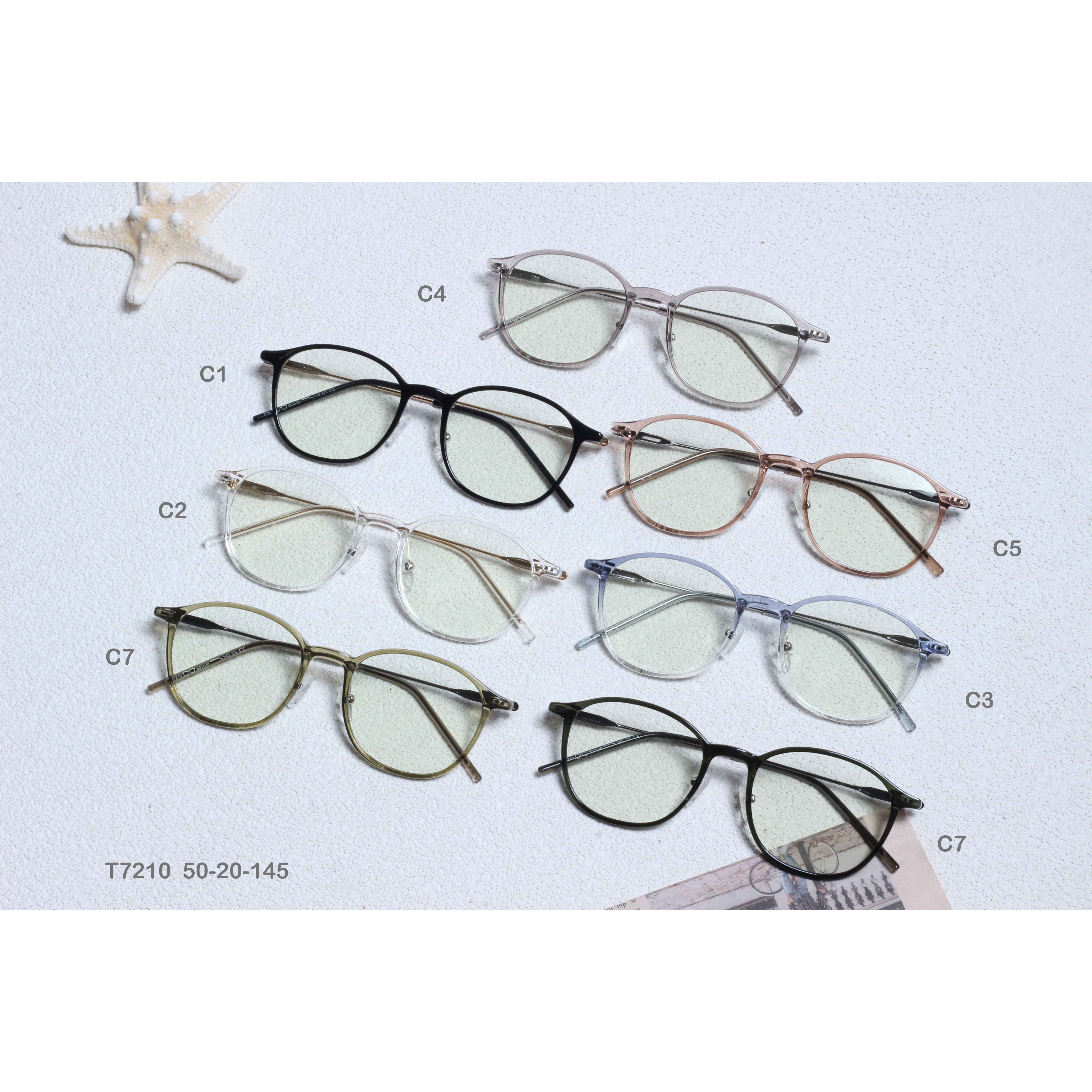 Gisagol nga batch fashion optical TR90 metal hybrid frame