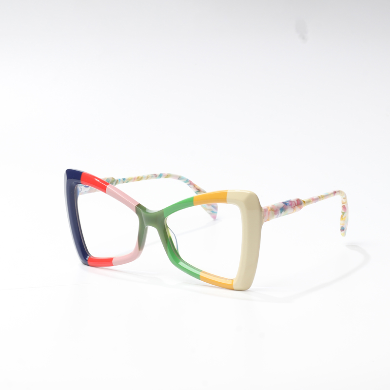 Popular Splicing Color Acetate Eyewear