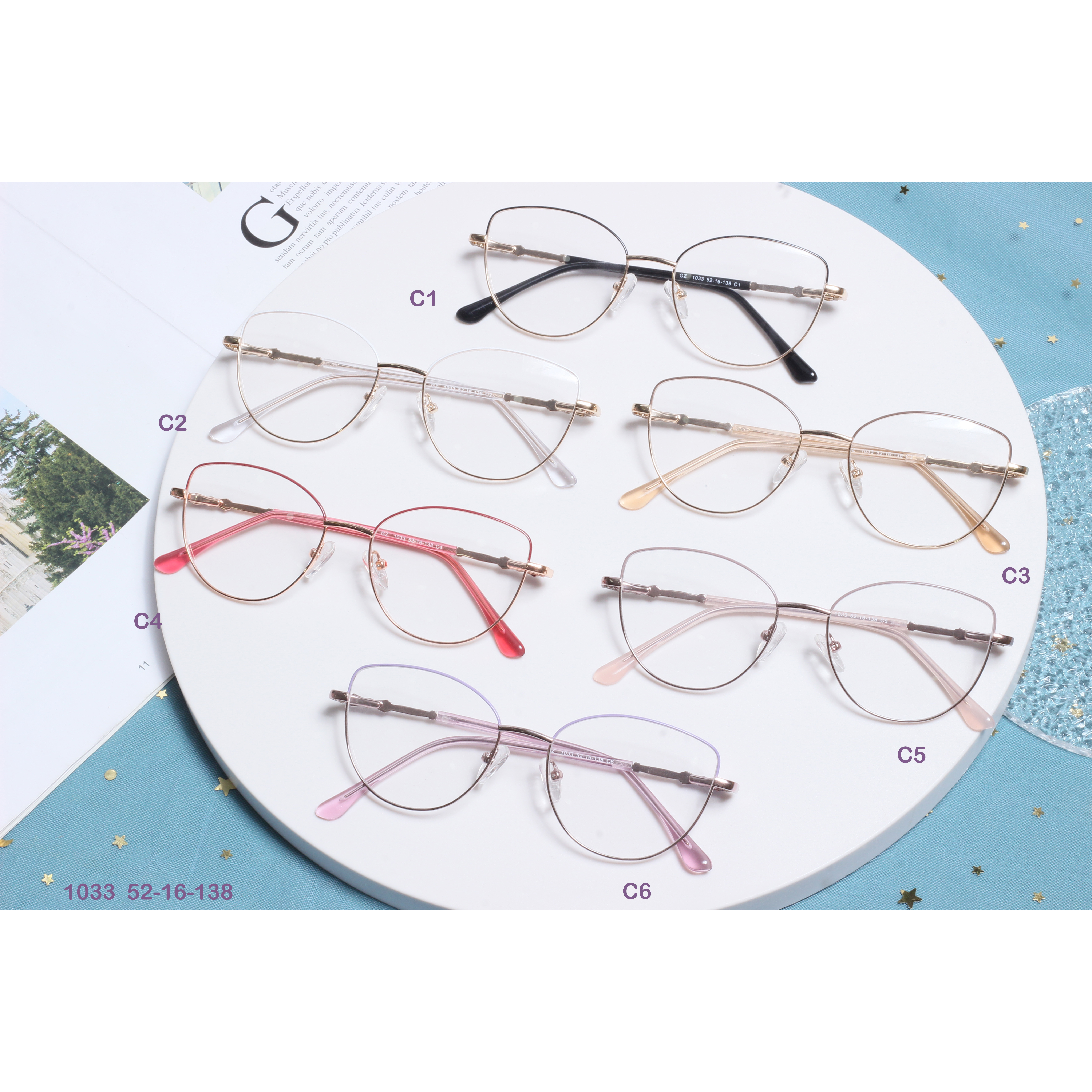 Stock clearance metal optical glasses frame random stainless metal (2)