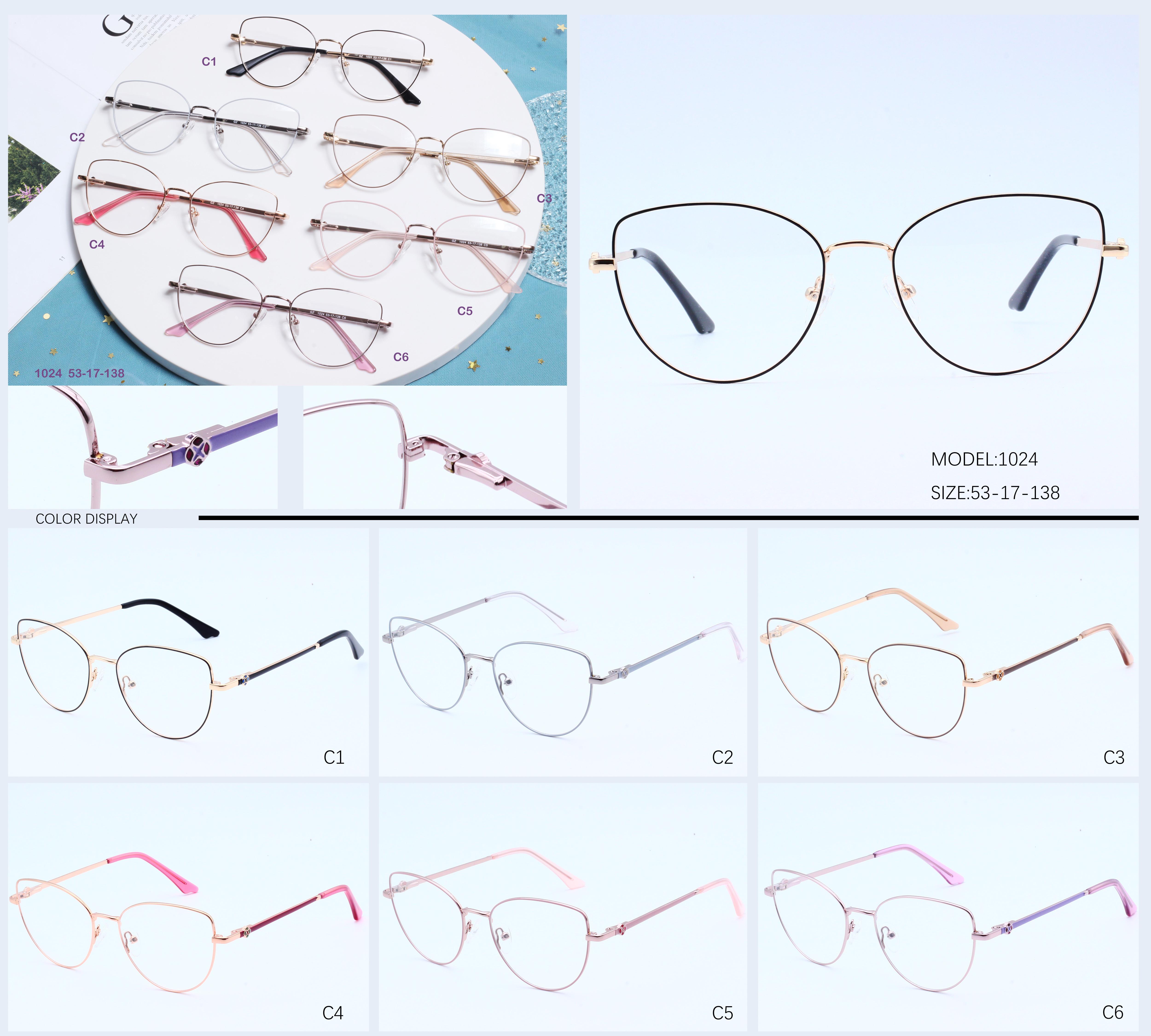 magalasi chimango zitsulo eyewear galasi chimango