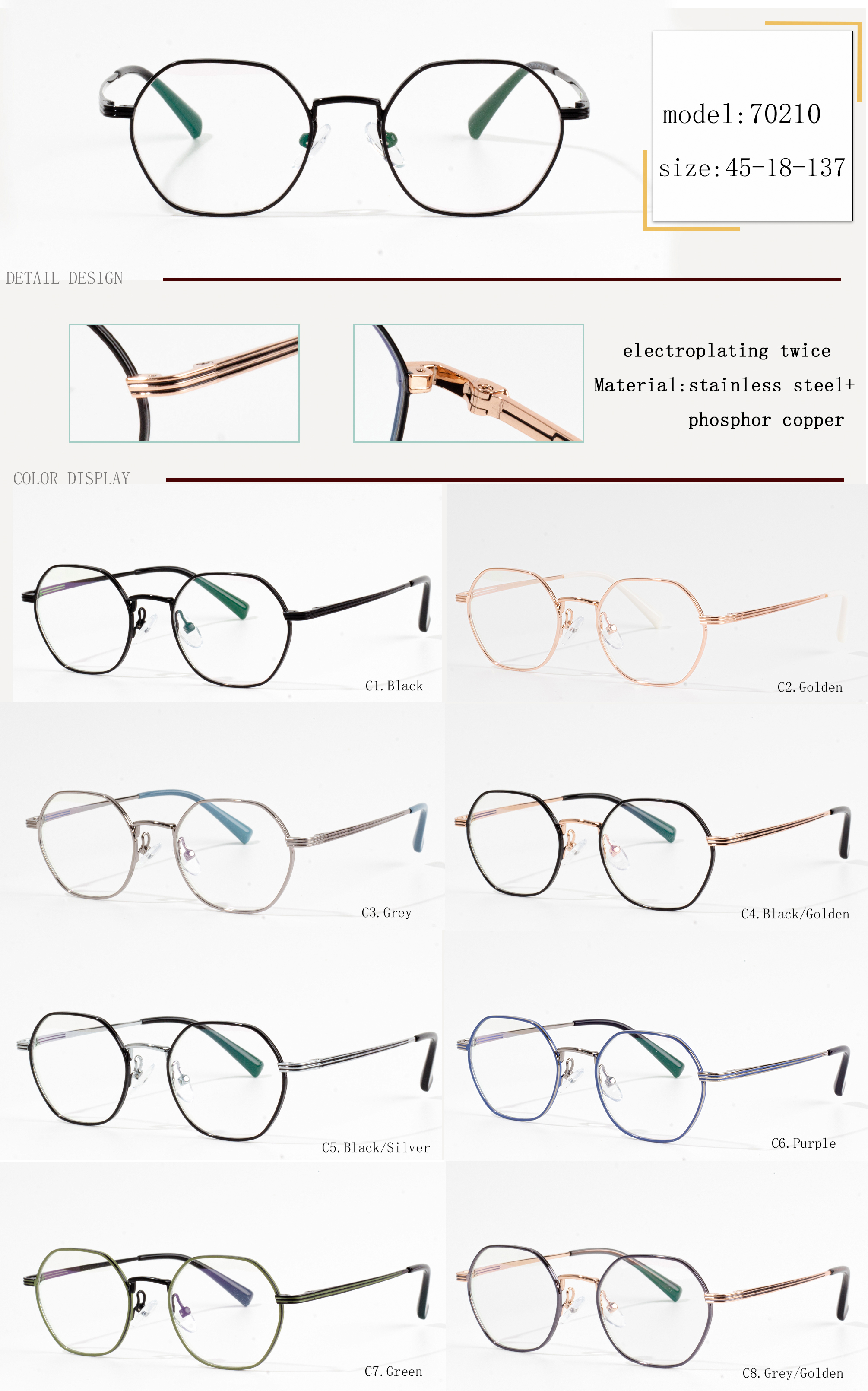 metal eyeglass frames