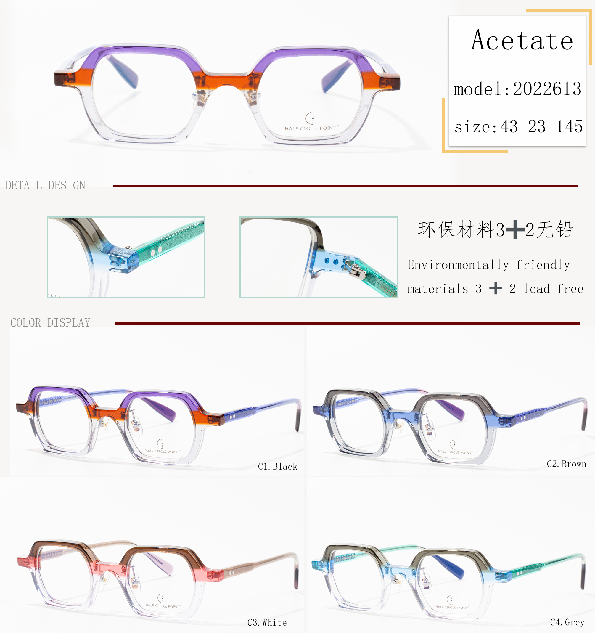 monturas de acetato para gafas