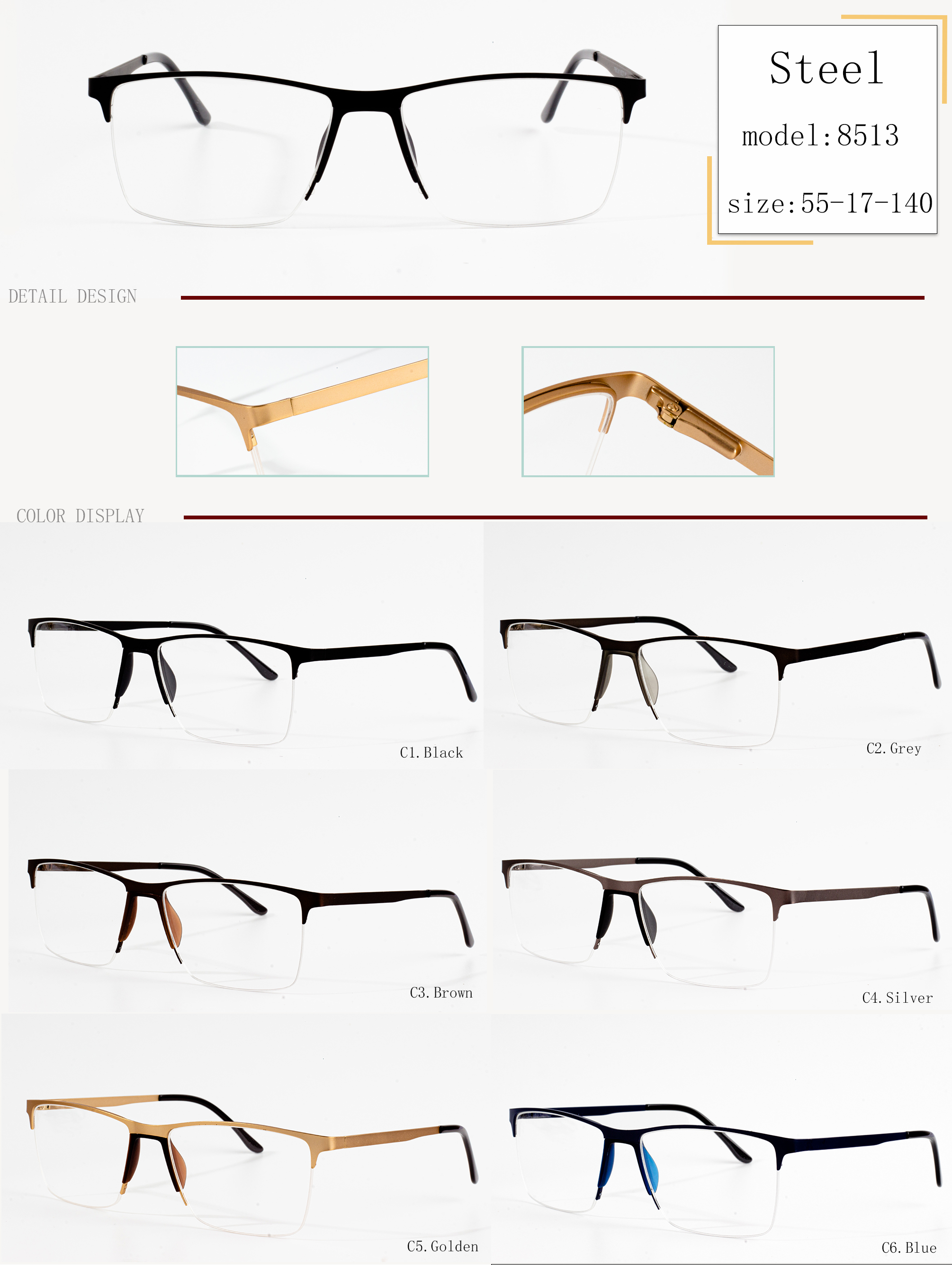 metal eyeglass frames