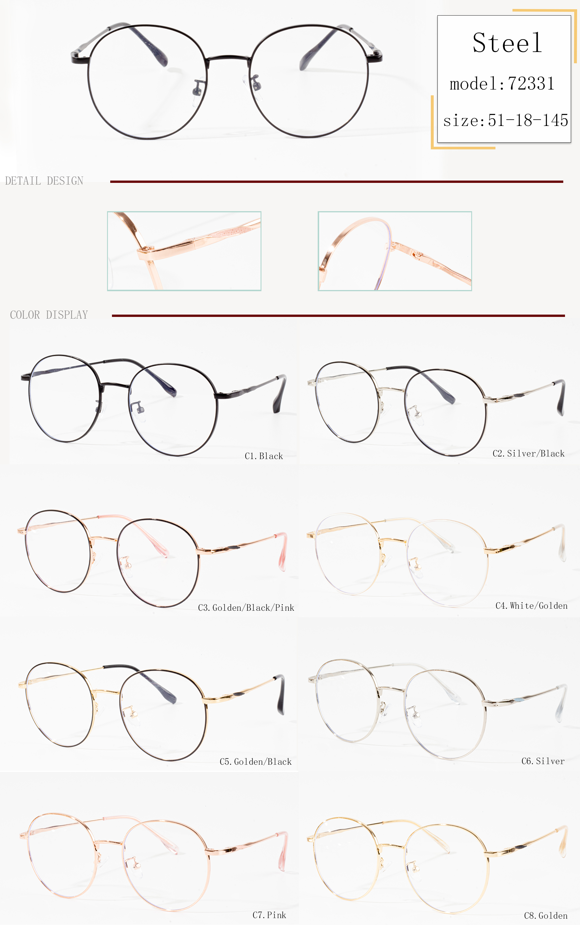 frámaí eyeglass nua-aimseartha